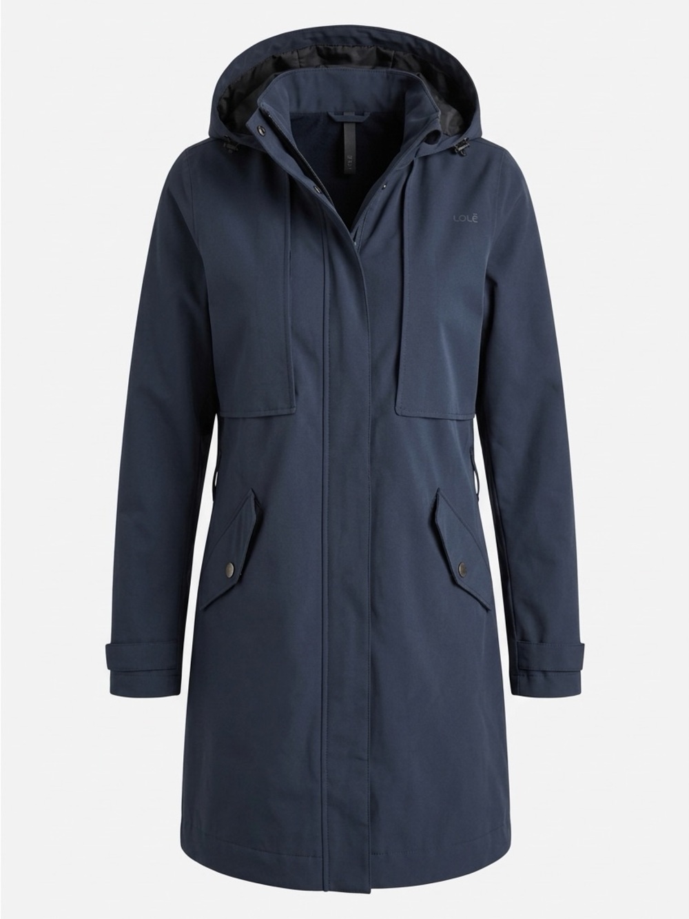 Lole Navy Hooded Trench Coat